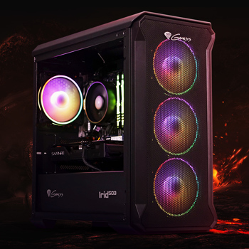 PC Gaming Balaur by HyperX, AMD Ryzen 5 2600 3.4GHz, 16GB DDR4, 500GB SSD, RX 5500 XT 8GB GDDR6, Iluminare RGB