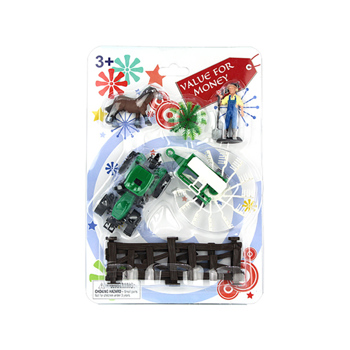 Figurine / Set tractor cu fermier si accesorii La ferma, Yuga