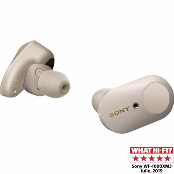Casti in-ear portabile Sony WF1000XM3S, Bluetooth, NFC, Wireless, Noise cancelling, Google Assistant, Autonomie baterie de 8 ore, Argintiu