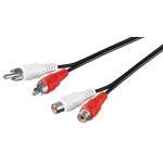 Cablu extensie 2x RCA tata > 2x RCA mama 1.5m, Goobay