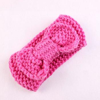 Nou model de bentita de cap impletita, crosetata, cu funda, elastica, tip turban, pentru fetite, care acopera si incalzeste capul si urechile