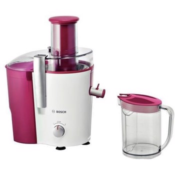 Bosch Storcator de fructe si legume MES25C0, 700 W, 2 viteze, sistem DripStop, rosu/alb