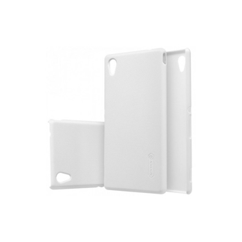 Husa Sony Xperia Z L36H Nillkin Frosted Shield Alb + Folie de protectie