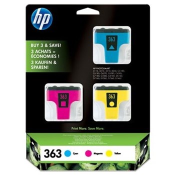 Set cartuse cerneala HP 363 CMY x3