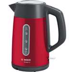 Fierbator apa Bosch TWK4P434, 1.7l, 2400W, rosu-gri inchis