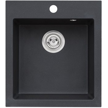 Pachet chiuveta algranit Alveus Boogie 20, 450x500mm + Baterie Diana, Negru