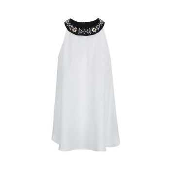 Bluza fara maneci Dorothy Perkins - negru si alb