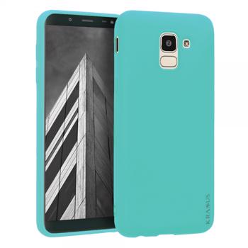Husa KRASSUS pentru Samsung Galaxy J6 2018 din silicon mat turcoaz