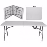 Masa plianta dreptunghiulara pentru evenimente catering 180x76xH73 5cm mn016691