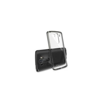 Husa Protectie Spate Ringke FUSION Smoke Black plus folie protectie pentru LG G3