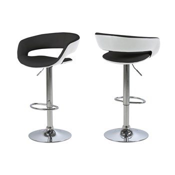 Set 2 scaune de bar Grace Black/White
