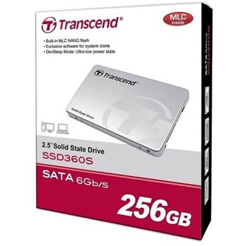 SSD Transcend SSD360S 2.5inch 256GB SATA3 MLC, 540/340MBs, Aluminiu