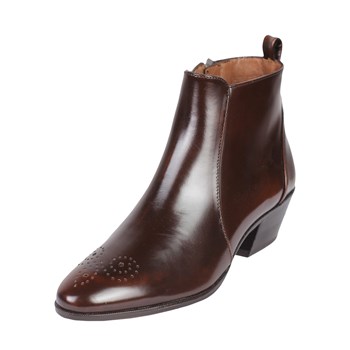Botine piele Uterque Karina Dark Brown