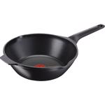 Tigaie wok Tefal Aroma, aluminiu, 28 cm, Neagra