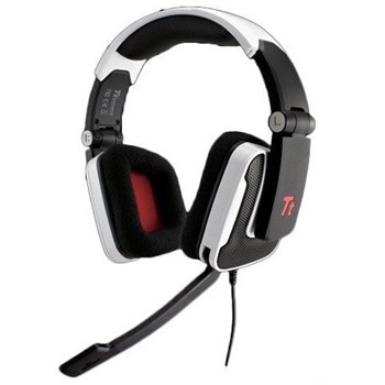 Casti Thermaltake eSports Shock cu microfon, bass premium, albe