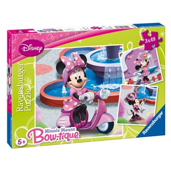 Puzzle minnie mouse in parc, 3x49 pcs