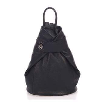 Rucsac din piele Lisa Minardi Narni, negru