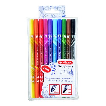Markere pt copii,10buc/set,2 varfuri,My.Pen