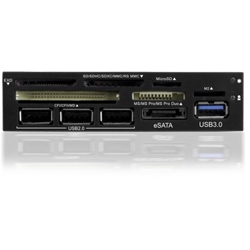 Cititor carduri IcyBox 3 5'' cu panou multiport 60 tipuri de carduri USB3.0 IB-865-B