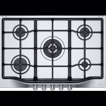 Plita gaz incorporabila Franke Trend Line 750 FHTL 755 4G TC XS C, 5 arzatoare, 75cm, gratare fonta, Inox Satinat