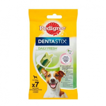 PEDIGREE DentaStix Daily Fresh, recompense câini talie mica, batoane, ceai verde, 7buc