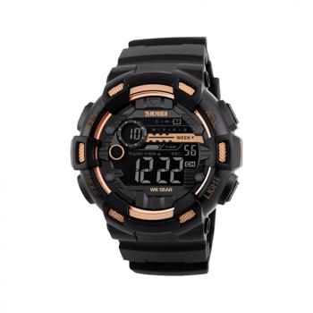 Ceas de barbati Skmei 1243 Cronograf Digital auriu