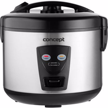 Aparat de gatit 2 in 1 , gatit orez si steamer, 650 W, 1.5 L, mentinere cald, tava de gatit la aburi, accesorii incluse, Inox/Negru