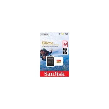 Card de Memorie SanDisk Micro SD Extreme 32GB Clasa 10 U3 V30 A1 100MBs + Adaptor SD SDSQXAF-032G-GN6AA