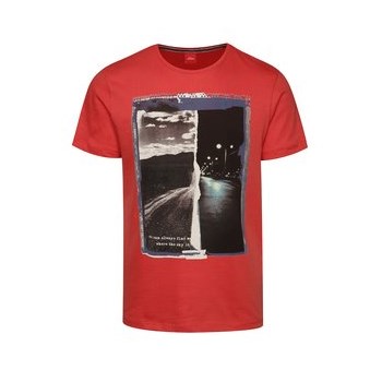 Tricou rosu s.Oliver cu print grafic