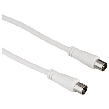 Cablu antena coaxial HAMA 122402, 3m, alb