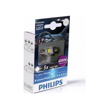 Bec cu LED Philips SV8.5 12V 1W 11 41mm X-Treme Vision a_12946 1led