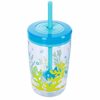 Pahar pentru copii Contigo Floating Straw, Shark, 470ml