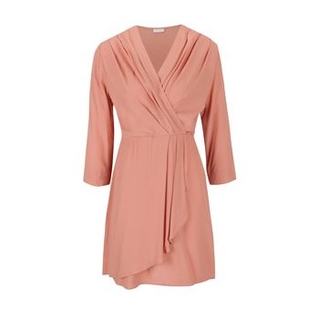 Rochie roz pal VILA Peach cu drapaje