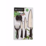 Set cutite 5 piese, peliator, ascutitor, Pure Line