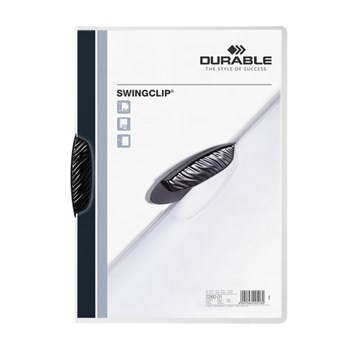 Dosar plastic Swingclip cu clema neagra,30 coli