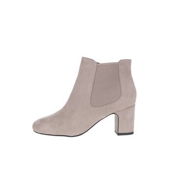 Botine bej Tamaris cu aspect de piele intoarsa
