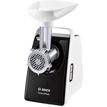 Masina de tocat carne Bosch MFW3X18B CompactPower, 2000 W, 2.5 kg/min, Accesoriu suc rosii, palnie carnati, accesoriu radere/feliere