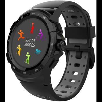 Smartwatch MyKronoz ZeSport 2 GPS, Optica HR, Negru/Gri