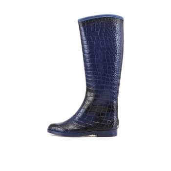 Cizme de cauciuc bleumarin Be Only Cavaliere Croco