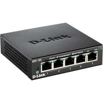 SWITCH D-LINK DES-105 DESKTOP 5 PORTURI 10/100 - METAL HOUSING