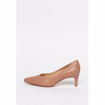 Pantofi de piele cu toc kitten si varf ascutit Laina