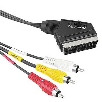 Cablu video Hama 43178 Scart Male Plug - 3 RCA Male Plugs, 1.5 m