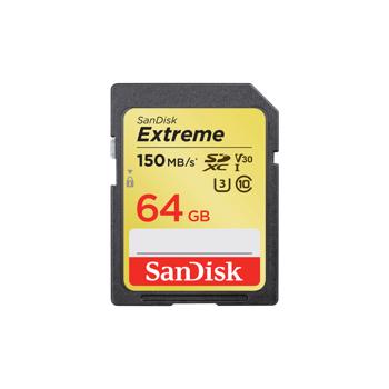 Card de Memorie SanDisk Extreme SDXC Card 64GB 150MB/s V30 UHS-I U3 sdsdxv6-064g-gncin