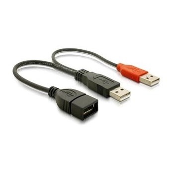 Delock USB data + napájací kábel, čierny