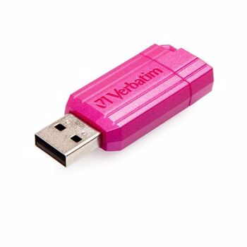 Nou! Stick USB Verbatim Store 'n' Go Pin Stripe, 32GB, USB 2.0 (Roz)