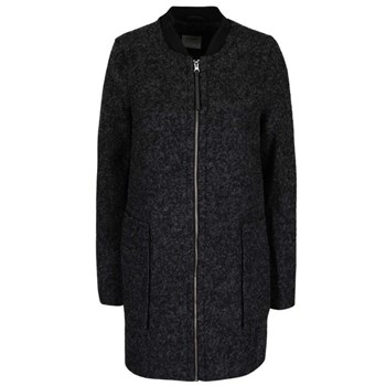 Palton gri inchis VERO MODA Antonia cu buzunare