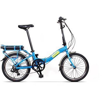Bicicleta electrica Pegas Camping Dinamic, aluminiu, autonomie 40 km, Bafang 220W 36V, acumulator cu 40 celule LG 2800MAh, 7 viteze, albastru