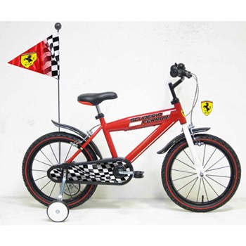 Denver - Bicicleta Ferrari 16'' cu steag si casca