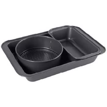 Set forme de copt MYRIA MY4405, 3 piese, otel, negru