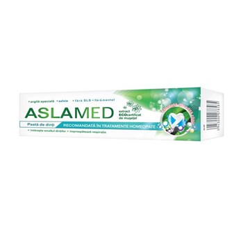 Pastă de dinţi recomandată în tratamente homeopate AslaMed